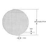 KR498 Grid Reticle 2mm squares over 60mm Field of View