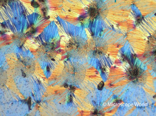 Vitamin C captured under at polarizing microscope at 200x. Vitamin C Under Polarizing Microscope