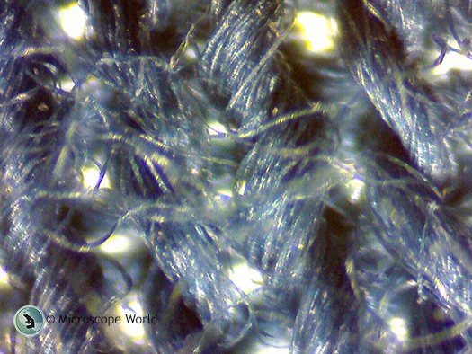 Fabric weave image under the stereo microscope. Fabric weave under the stereo microscope.