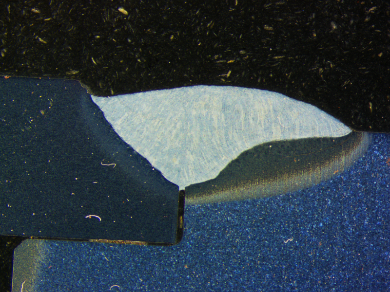 Weld Cross Section under Microscope Weld Cross Section under Microscope